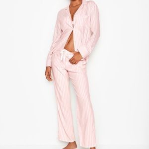 VS pink signature stripe pajama set